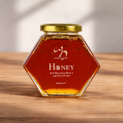 Honey 24K Gold Flakes With Bulgarian Rose 370gm